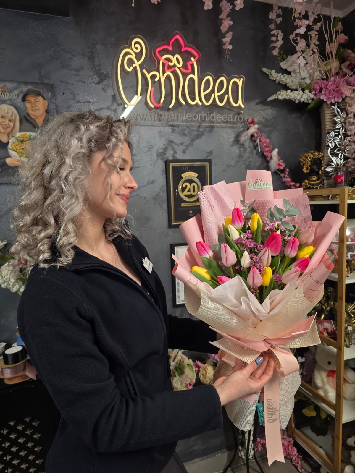 Buchet ”Carolina” - Lalele multicolore