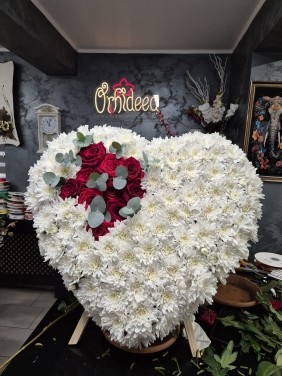 Coroana Funerara Naturala Inima Plina