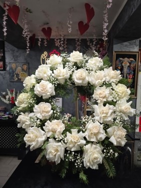 Coroana Funerara Naturala Trandafiri 