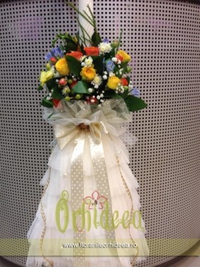 Lumanare de botez "Abundenta"