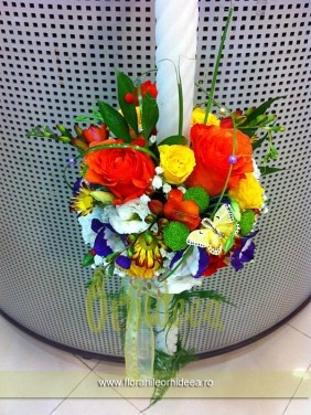 Lumanare de botez "Bucurie"